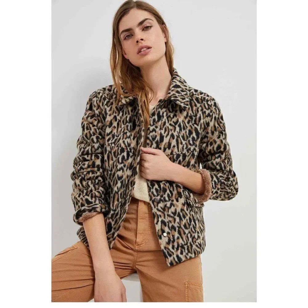 Anthropologie | Amoura Leopard Coat | Size: Medium | Color: Black Motif